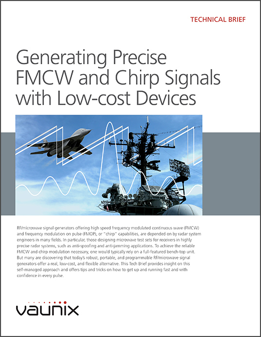Generating Precise FMCW and Chirp Radar Test Signals with Low-cost Devices
