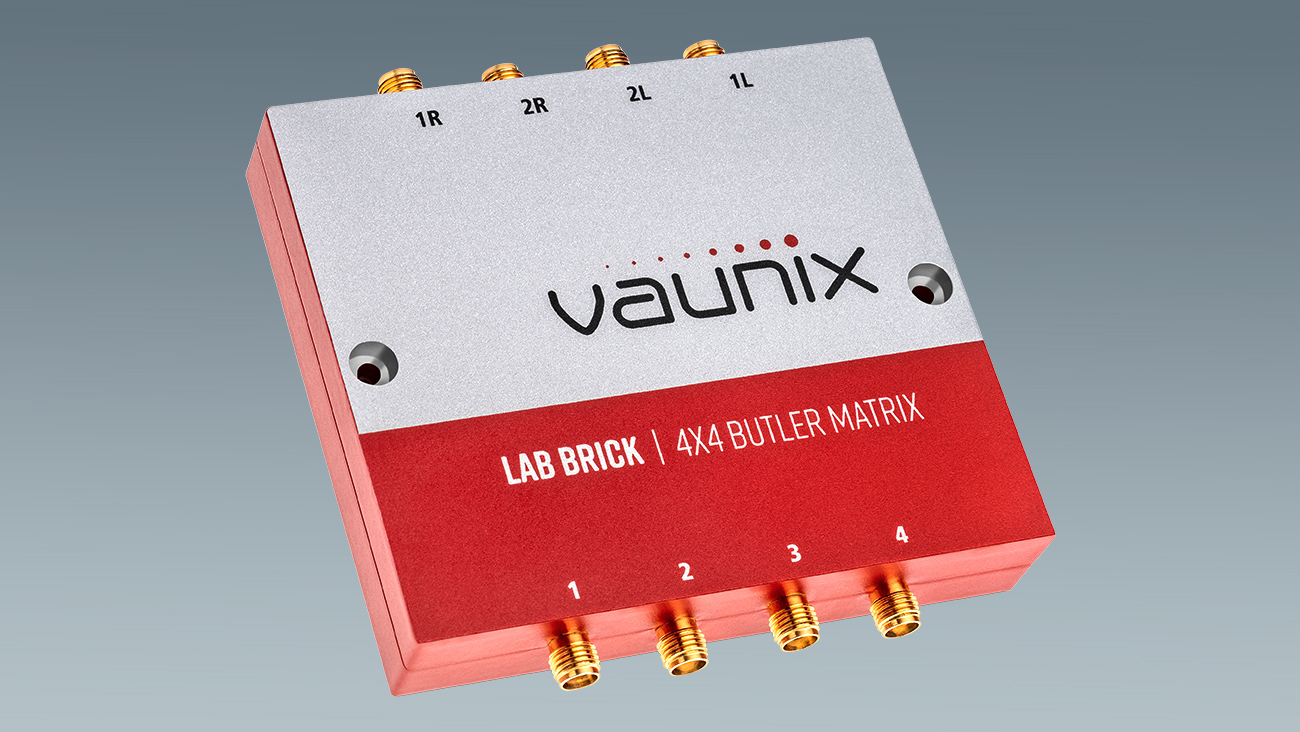 Vaunix Launches Advanced 4x4 Beamforming Network: The LBM-7250-4 Lab Brick Butler Matrix